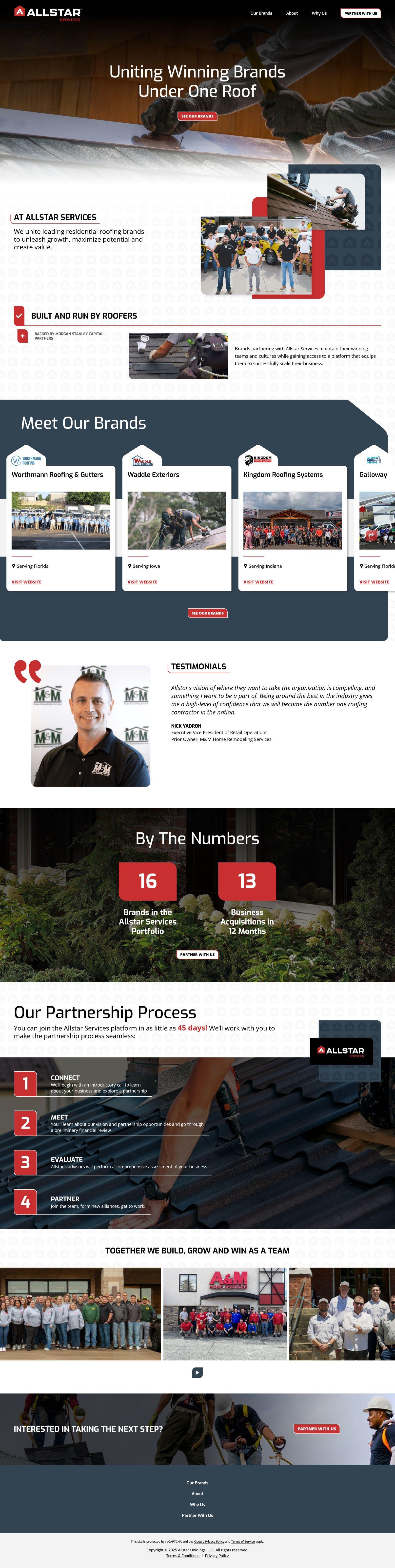 Allstar Services full page desktop screenshot
