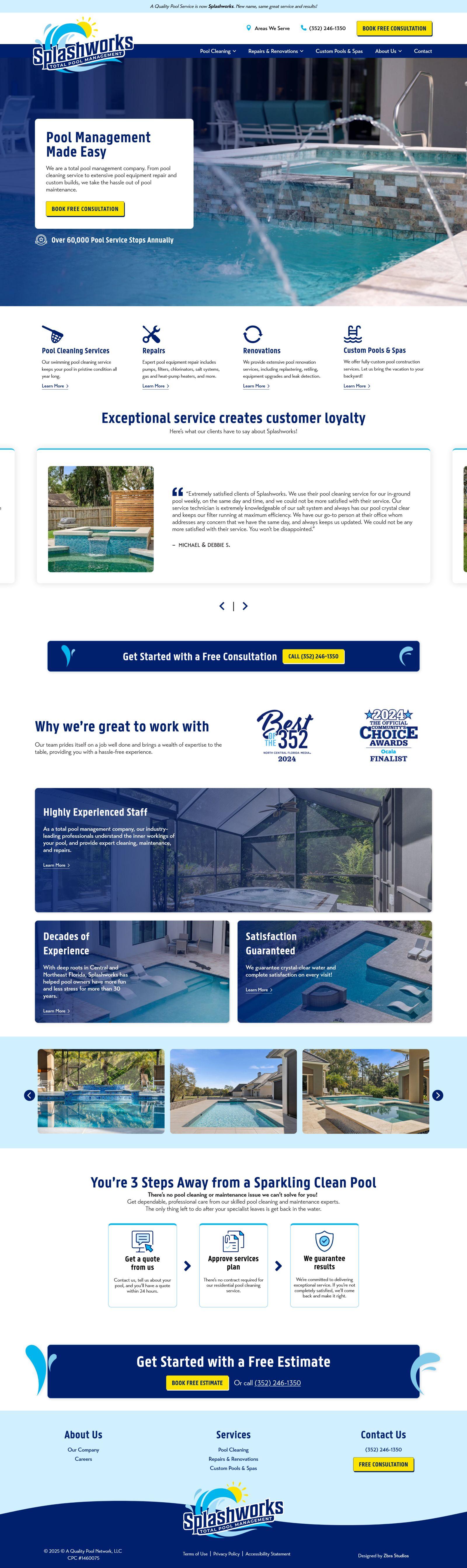 Splashworks full page desktop screenshot